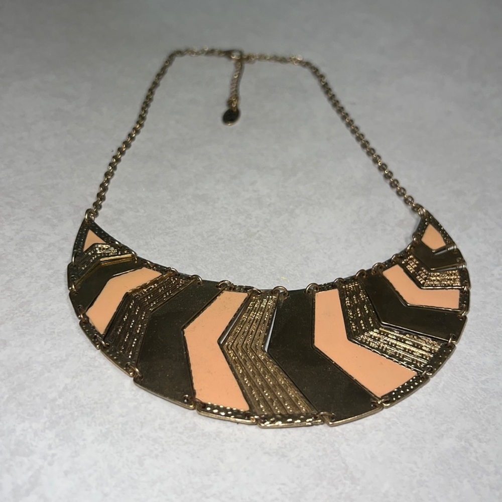Pink and gold necklace